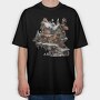 Snowy Fairy Hut, Tricou Oversize Barbati (Unisex)