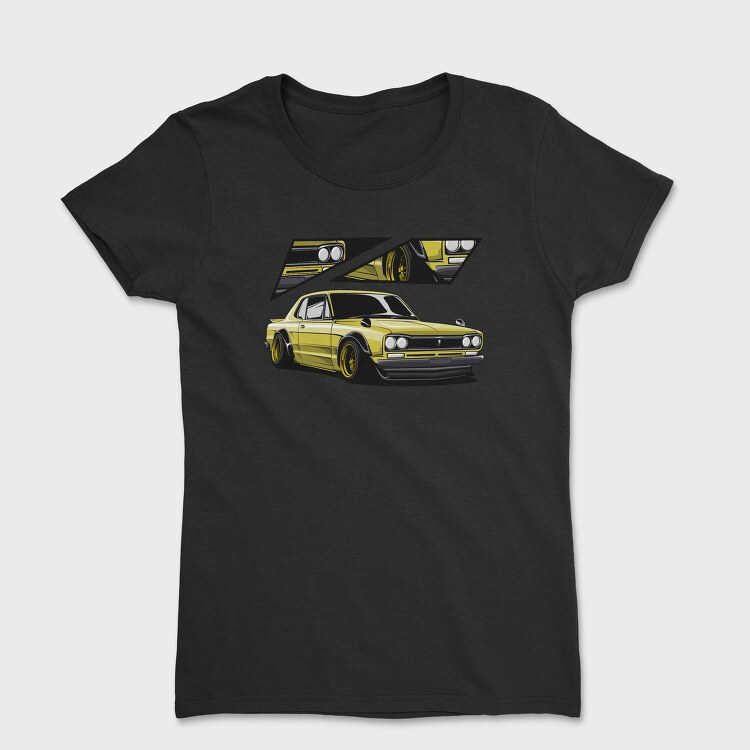 Yellow Nissan 240Sx Stance Fast, Tricou Femei