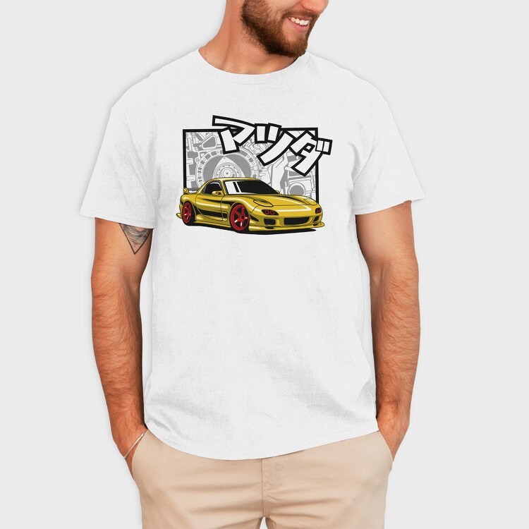 Mazda Rx7 Jdm Gold Fast Metallic, Tricou Barbati (Unisex)