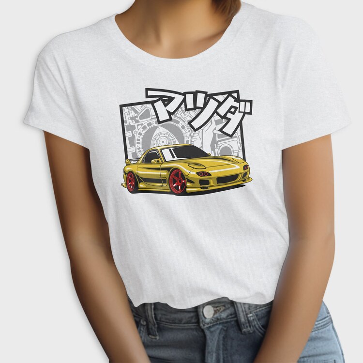 Mazda Rx7 Jdm Gold Fast Metallic, Tricou Femei