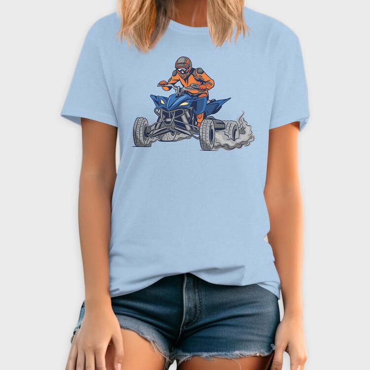 Quad Bike Illustration, Tricou Barbati (Unisex)