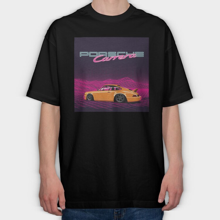 Porsche Carrera Night Grid, Tricou Oversize Barbati (Unisex)