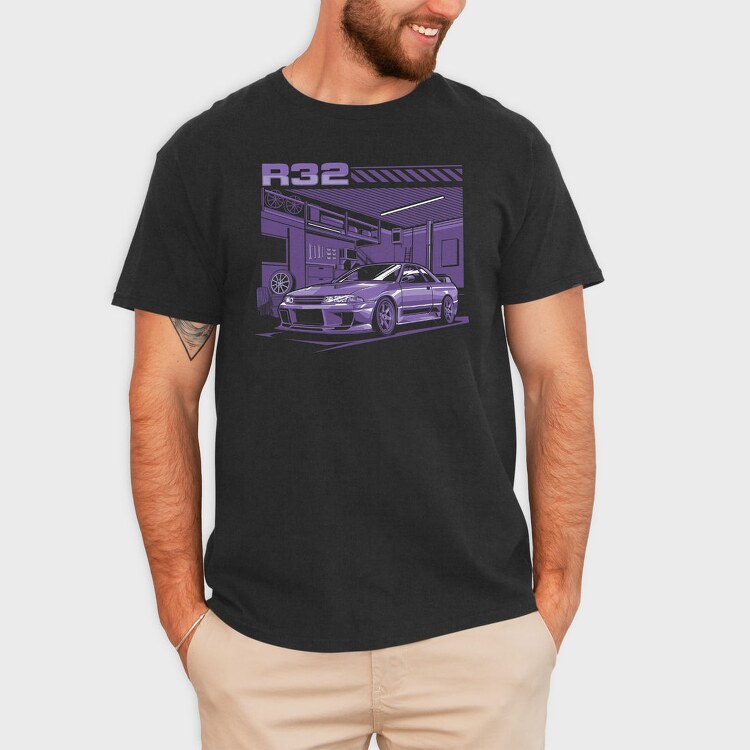R32 Gtr Garage Purple, Tricou Barbati (Unisex)