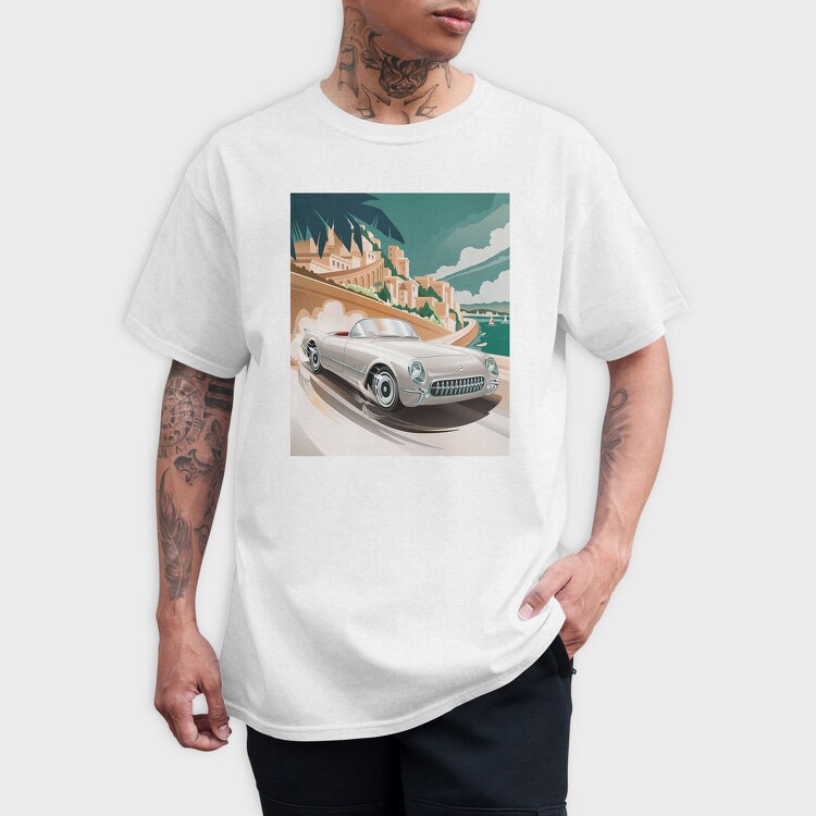 Coastal Vintage Car Cruise, Tricou Barbati (Unisex)
