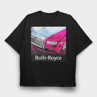 Rolls Royce Pink Fantasy, Tricou Oversize Barbati (Unisex)