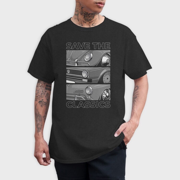 Save The Classics 1960S Car Artwork, Tricou Barbati (Unisex)