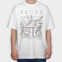 Mushroom Crystals Moon, Tricou Oversize Barbati (Unisex)