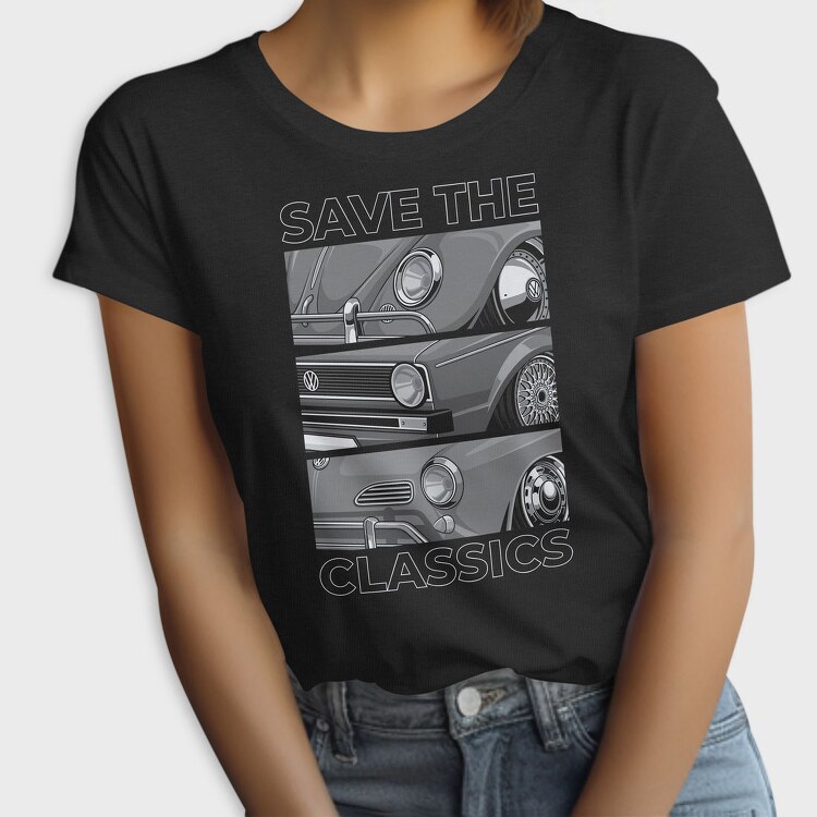 Save The Classics 1960S Car Artwork, Tricou Femei