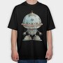 Space Egg Robot, Tricou Oversize Barbati (Unisex)