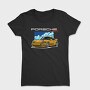 Yellow Porsche Turbo S Night Sky, Tricou Femei