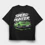 Speed Hunter Car Green Fast, Tricou Oversize Barbati (Unisex)
