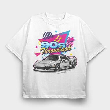 90S Throwback Car, Tricou Oversize Barbati (Unisex)