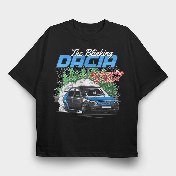 Dacia Nurburgring Drift, Tricou Oversize Barbati (Unisex)