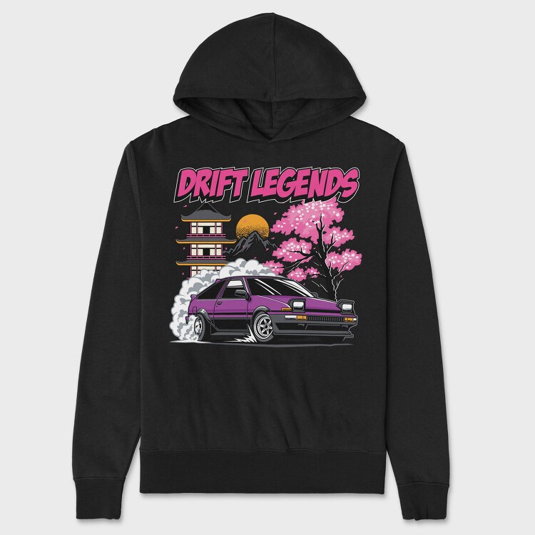 Drift Legends Car, Hanorac Oversize Barbati (Unisex)