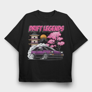 Drift Legends Car, Tricou Oversize Barbati (Unisex)
