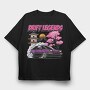 Drift Legends Car, Tricou Oversize Barbati (Unisex)