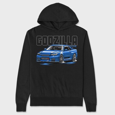 Godzilla Nismo R34, Hanorac Oversize Barbati (Unisex)