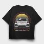 Hatchback Turbo Street Fighter, Tricou Oversize Barbati (Unisex)