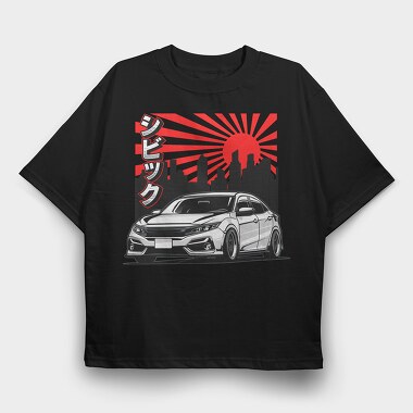 Jdm City Rush, Tricou Oversize Barbati (Unisex)