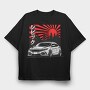 Jdm City Rush, Tricou Oversize Barbati (Unisex)