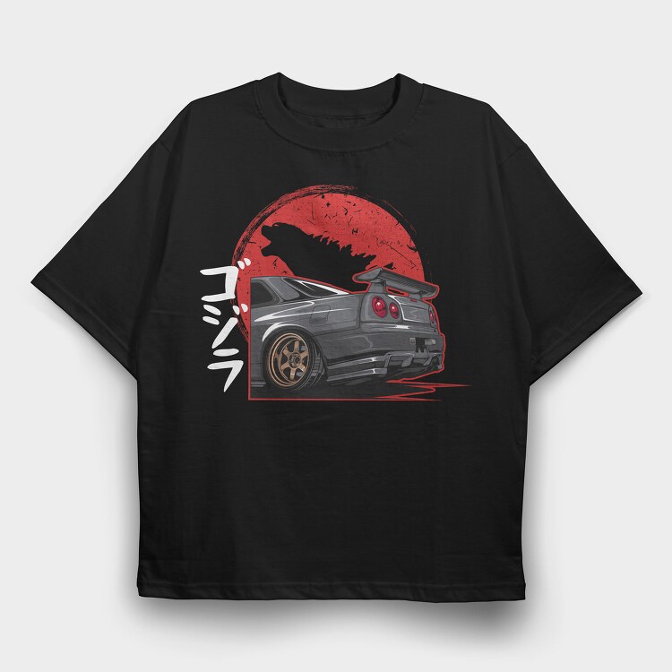 Jdm Rocket, Tricou Oversize Barbati (Unisex)