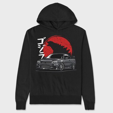 Jdm Wolf Howl, Hanorac Oversize Barbati (Unisex)