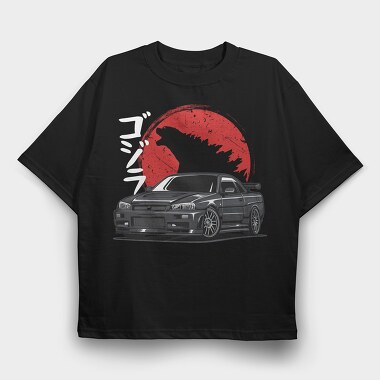 Jdm Wolf Howl, Tricou Oversize Barbati (Unisex)