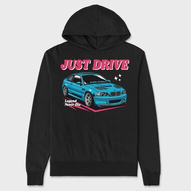 Just Drive Legend, Hanorac Oversize Barbati (Unisex)