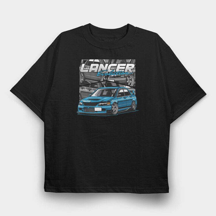 Lancer Evolution Drift, Tricou Oversize Barbati (Unisex)