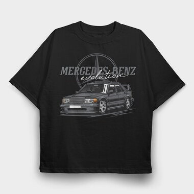 Mercedes Benz Wagon, Tricou Oversize Barbati (Unisex)