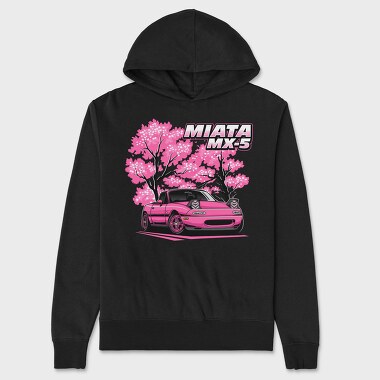 Miata Cherry Blossom, Hanorac Oversize Barbati (Unisex)