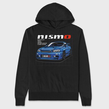 Nismo Racing Blue, Hanorac Oversize Barbati (Unisex)