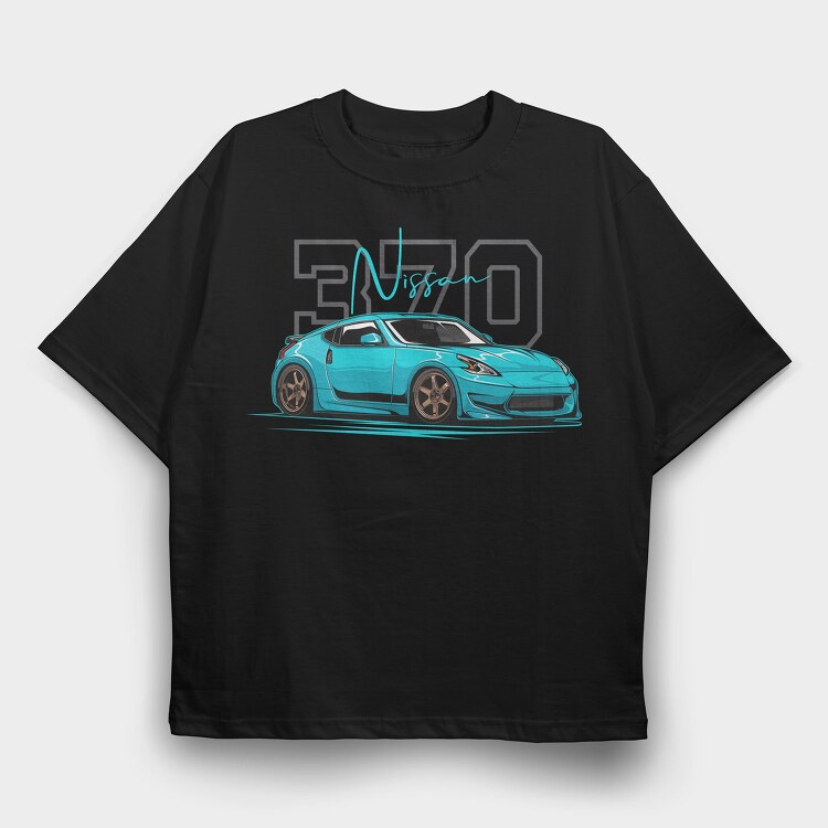 Nissan 370Z Speed, Tricou Oversize Barbati (Unisex)