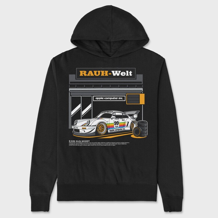Rauh Welt Porsche 911, Hanorac Oversize Barbati (Unisex)