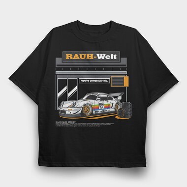 Rauh Welt Porsche 911, Tricou Oversize Barbati (Unisex)