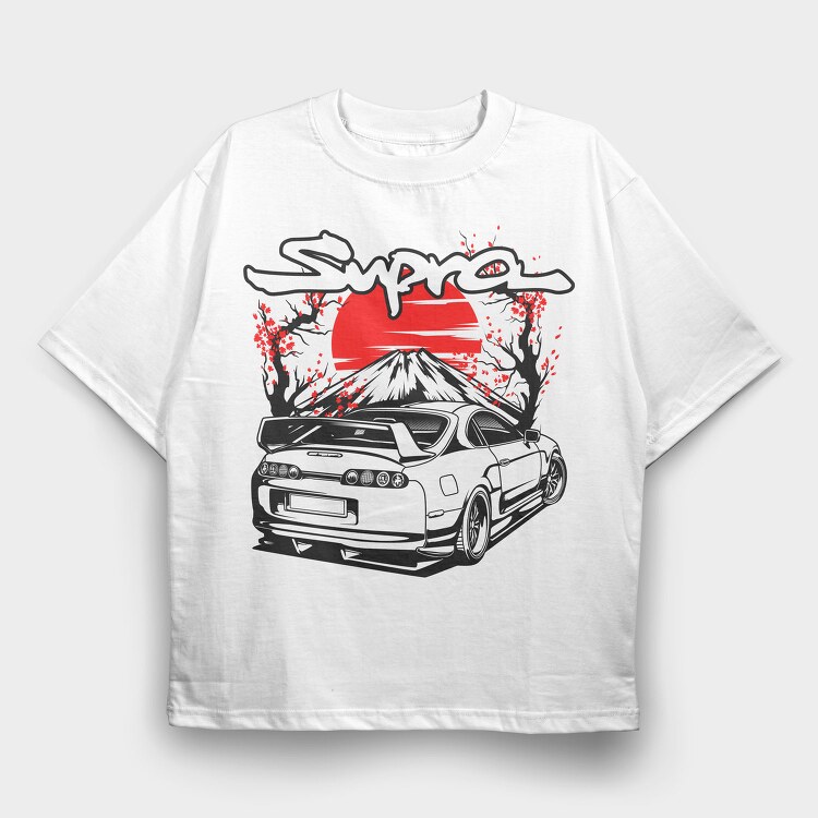 Supra Cherry Sunset, Tricou Oversize Barbati (Unisex)