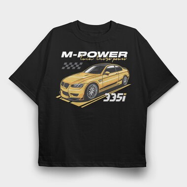 Twin Turbo Power, Tricou Oversize Barbati (Unisex)