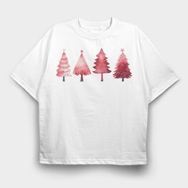 Sparkling Festive Forest, Tricou Oversize Barbati (Unisex)