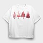 Sparkling Festive Forest, Tricou Oversize Barbati (Unisex)