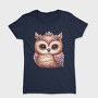 Sparkling Owl Clipart, Tricou Femei