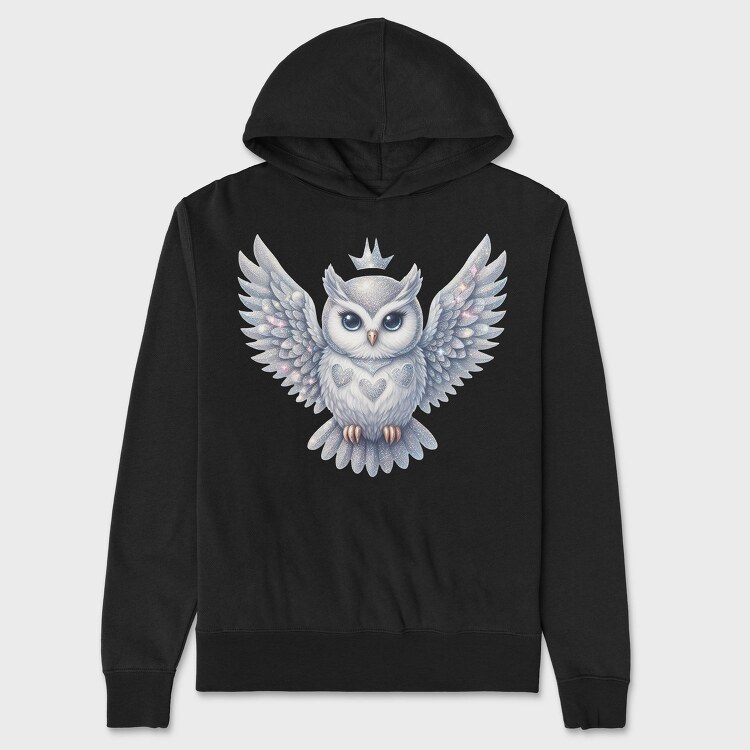 Sparkling Owl Crown, Hanorac Oversize Barbati (Unisex)
