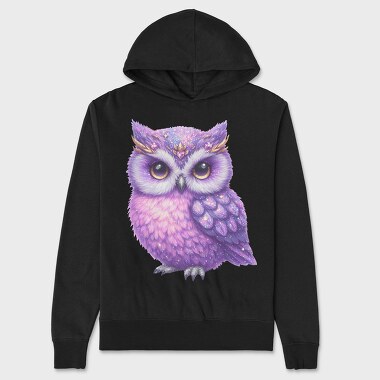 Sparkling Owl Glow, Hanorac Oversize Barbati (Unisex)