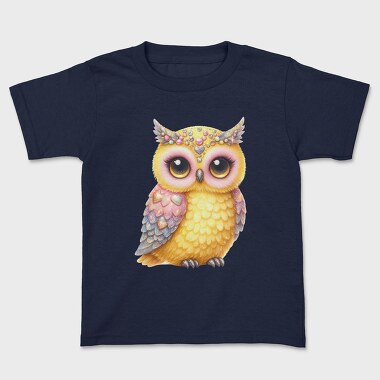 Sparkling Owl Sublimation Clipart Png 87314555, Tricou Copii