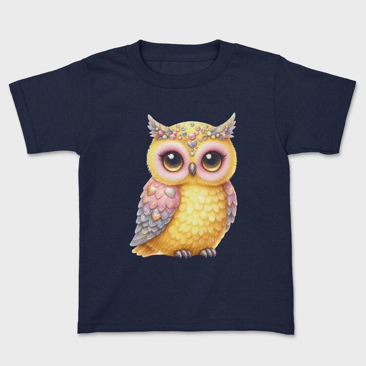 Sparkling Owl Sublimation Clipart Png 87314555, Tricou Copii