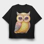 Sparkling Owl Sublimation Clipart Png 87314555, Tricou Oversize Barbati (Unisex)