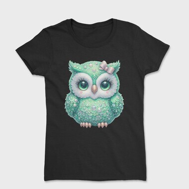 Sparkling Owl Sublimation, Tricou Femei