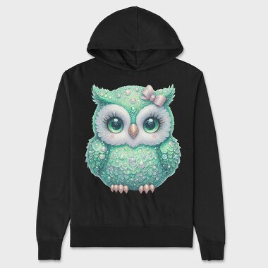 Sparkling Owl Sublimation, Hanorac Oversize Barbati (Unisex)