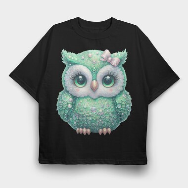 Sparkling Owl Sublimation, Tricou Oversize Barbati (Unisex)