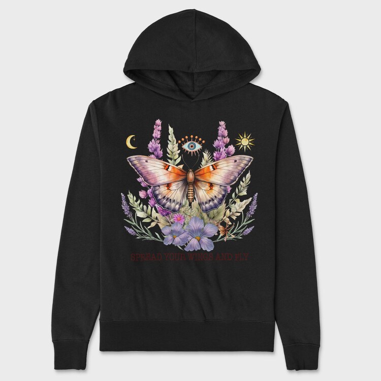 Spread Your Wings And Fly, Hanorac Oversize Barbati (Unisex)