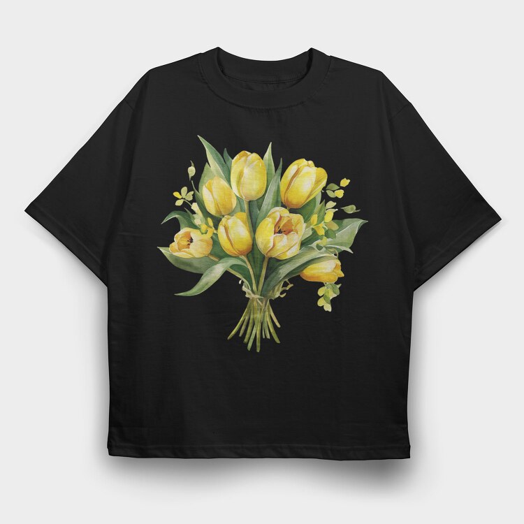 Spring Blossom Bouquet, Tricou Oversize Barbati (Unisex)